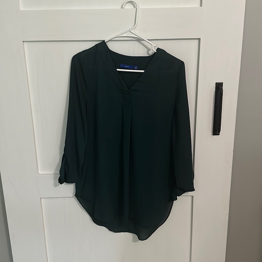App 9 dark green dress shirt